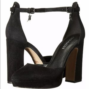 Coach platform heels Chrystie Lux Black Suede 90s NIB